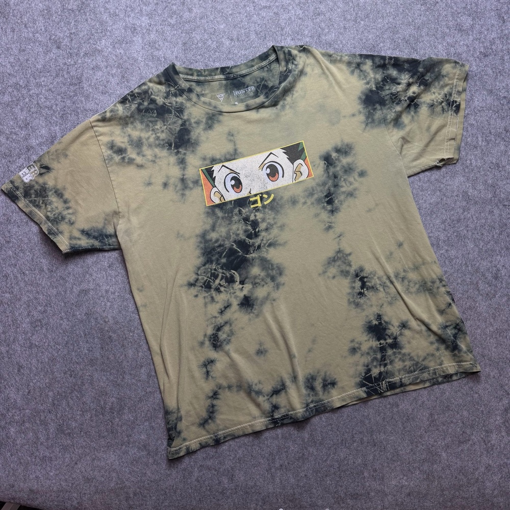 Hunter X Hunter Shirt Mens Large Green Gon Freecss Tie Dye Graphic Anime Tee